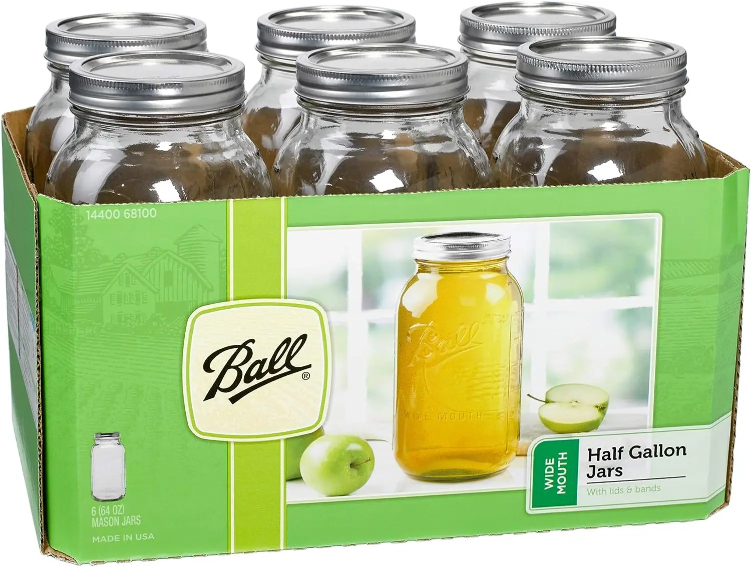 

Half Gallon Wide Mouth Canning Jars 6 Count Green dishes Modern plates Restaurant plates Sauce dish