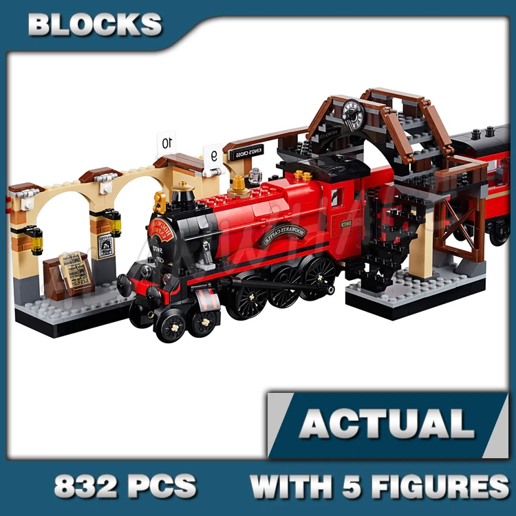 

832 шт., Волшебный мир волшебников, школьная экспресс-доставка, железнодорожная платформа, станция Харрис 11006, строительные блоки, игрушка, со...