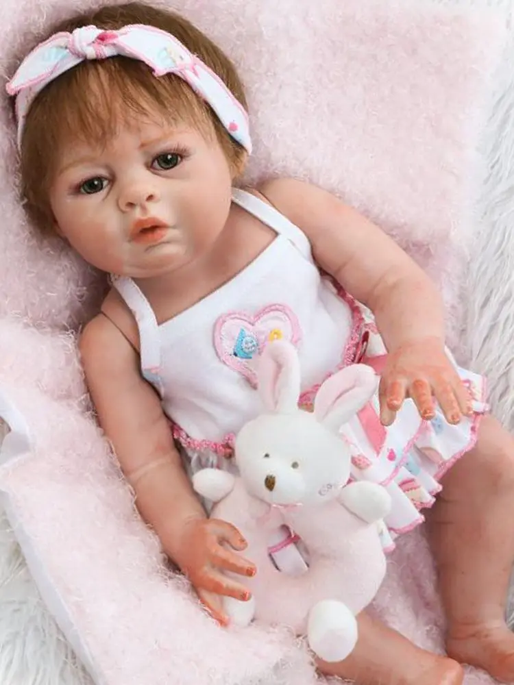 

50 см Возрожденный полностью силиконовый винил Возрожденный ручной работы bebe alive girl bathe princess игрушки для детей кукольный игровой домик для малышей