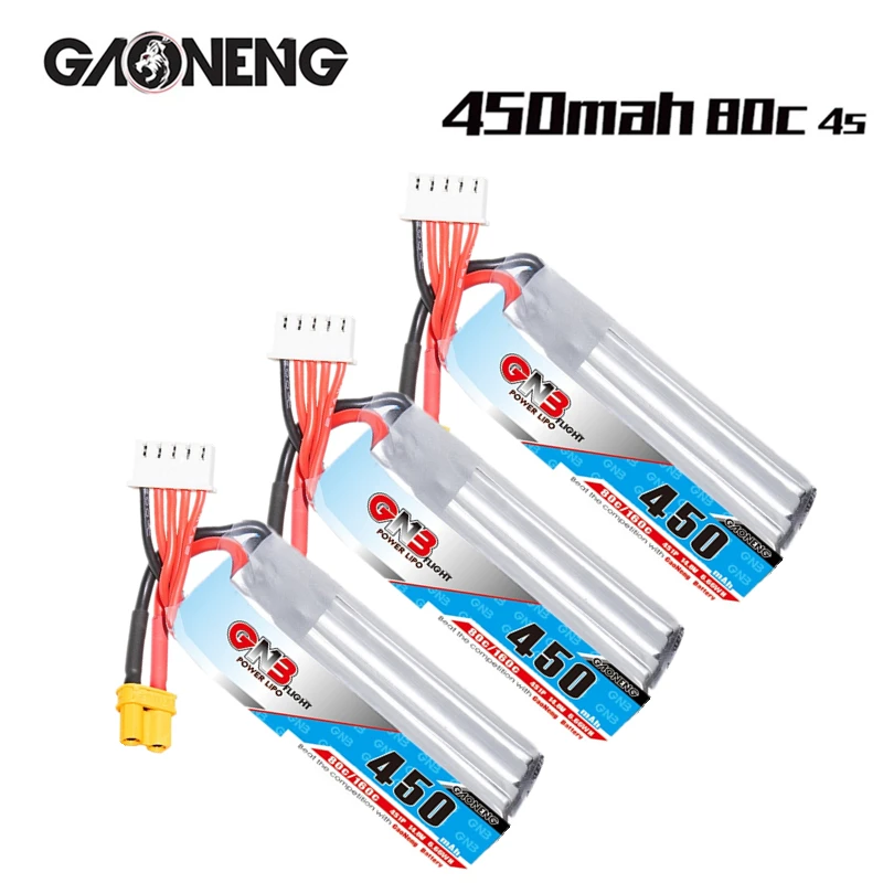 

Литий-полимерный аккумулятор MAX 160C GNB 14,8 в 450 мА/ч для iFlight CineBee Indoor Cine Whoop BetaFPV Drone RC Quadcopter 4S 14,8 в аккумулятор