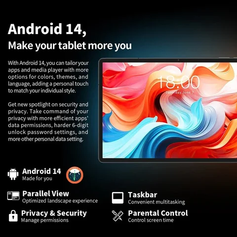 Планшет Teclast T50 Plus Android 14 11 дюймов 6+256 ГБ