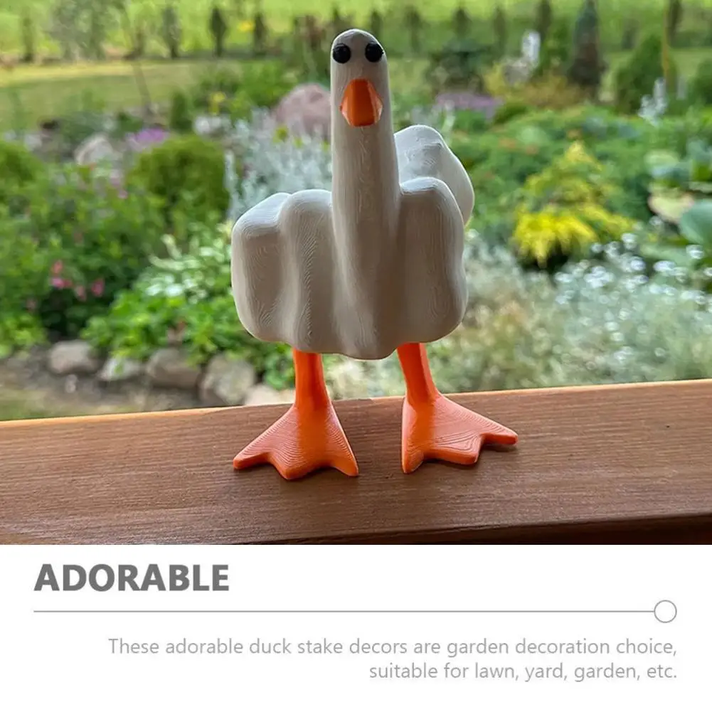 

Middle Finger Duck Figurines Ornament Resin Duck Figurines Decorative Figurine Middle Figurine Finger Statue Decoration Ornament