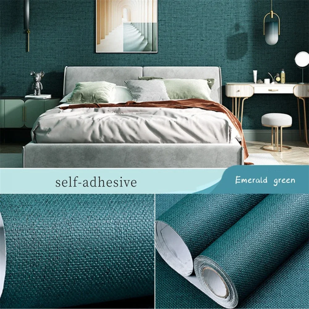 Льняная текстурированная домашний декор самоклеящиеся обои сделай сам для