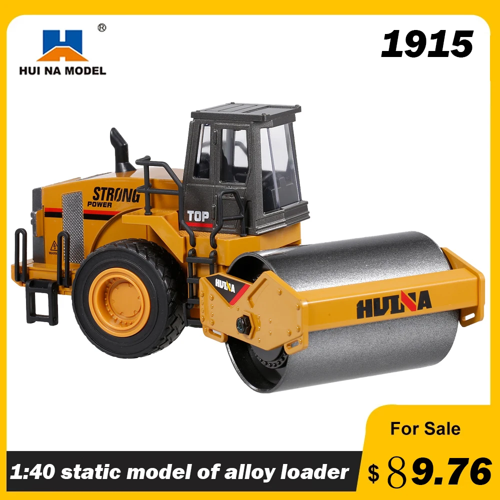 

Роликовая модель HUINA 1915 1:40, металлическая модель, роликовый грузовик, Инженерная машина, шарнирный литый под давлением автомобиль, игрушечный подарок для мальчика