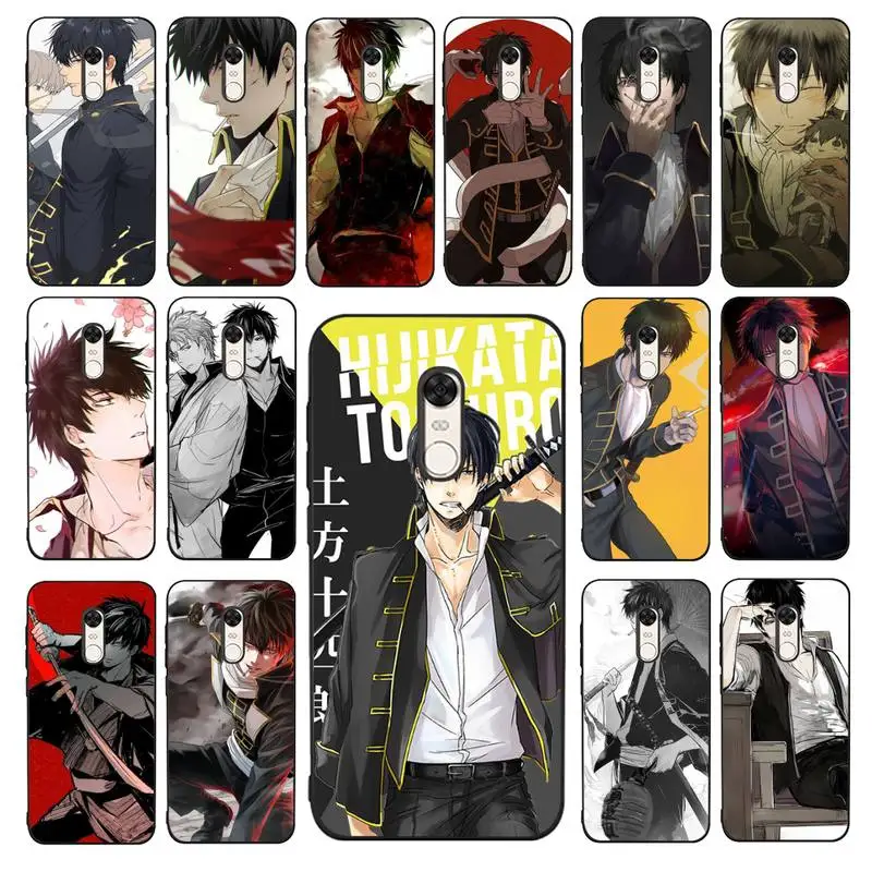 

MaiYaCa Hijikata Toushirou Gintama Anime Phone Case for Redmi 5 6 7 8 9 A 5plus K20 4X 6 cover