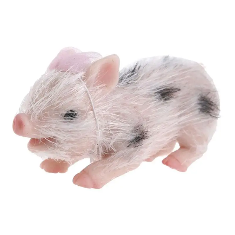 

Silicone Pig Doll High Simulation Silicone Piglet Miniature Pig Figurines Toys Realistic Baby Pigs Animals Cake Toppers Birthday