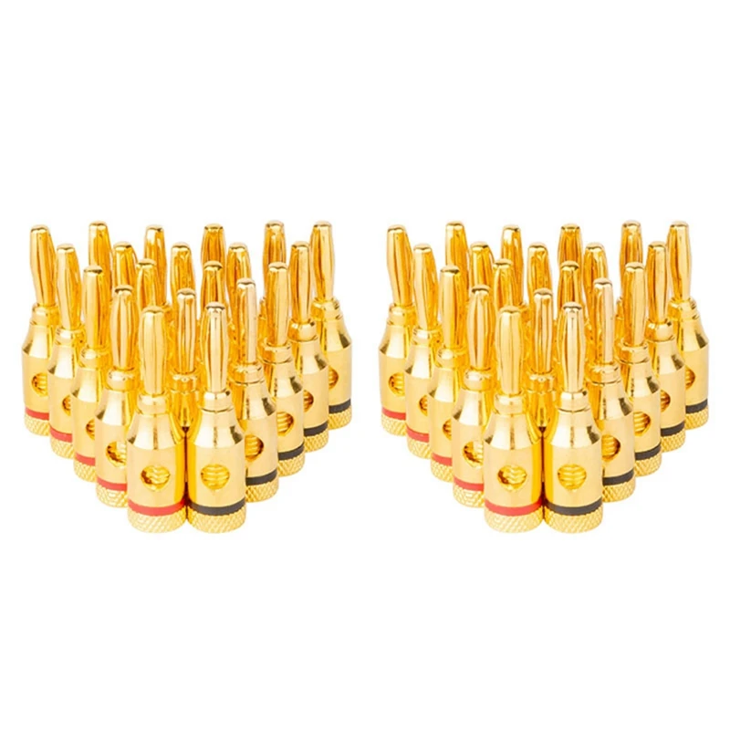 

20 пар вилок типа «банан»-открытый винт для провода динамика, домашнего кинотеатра, настенных пластин и т. д.