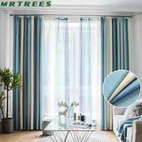 modern nordic colorful blackout curtains for living room bedroom printed tulle cortinas for window treatment home decor drapes