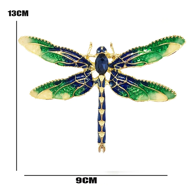 

Crystal Vintage Dragonfly Brooches For Women Backpack Anime Pin Large Insect Brooch Pin Fashion Dress Coat Accessories Cute Jew