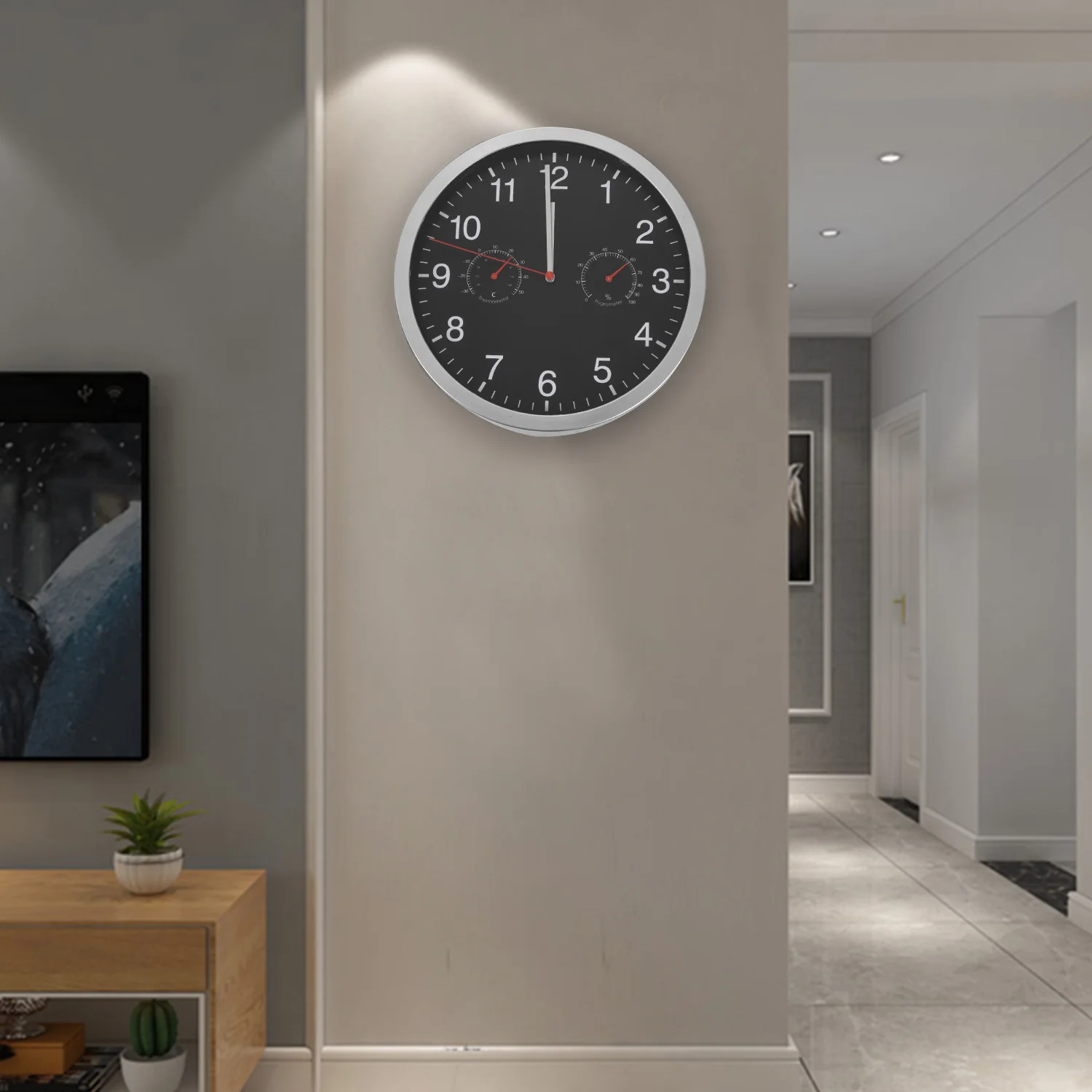 Бесшумные кварцевые настенные часы 3 в 1 тихий бесшумный механизм для подметания