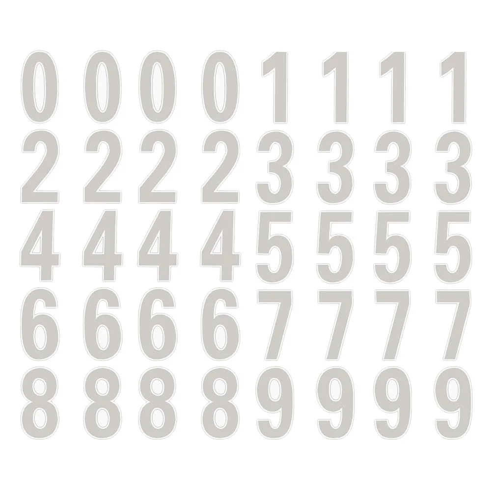 

4 Sets Mailbox Numbers Decals Reflective Sticker Signs Bin Wheelie Bins The Pet Self Adhesive Stickers