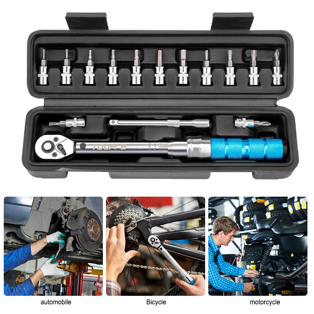 1/4 дюйма Привод клик динамометрический ключ набор регулируемый Крутящий момент