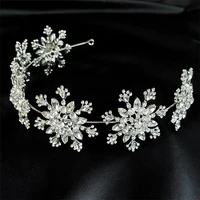 bridal hairband rhinestone wedding hair accessories crystal handmade women headband jewelry bride headpieces headwear