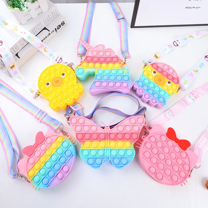 New Pop It Cute Fidget Toys for Girls Antistress Popit Spotify Premium Bag Adult Anti Stress Push Bubble Fashion Gift |