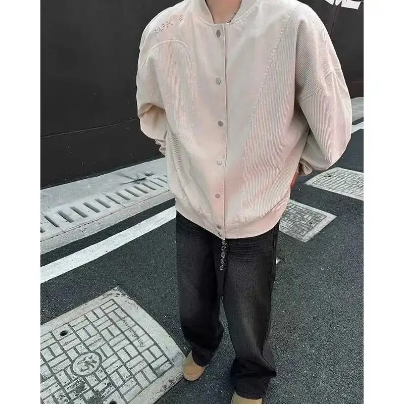 Новинка 2024 мужская вельветовая стеганая летная куртка свободная посадка