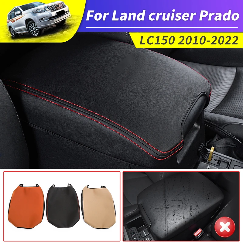 

For 2008-2021 Toyota Land Cruiser 200 Prado 150 Lc150 Armrest Storage Box Refrigerator Leather Cover Modified Lc200 Interior