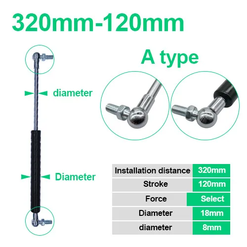 

Газовая пружина CNMAWAY 18*8 50-120 Н