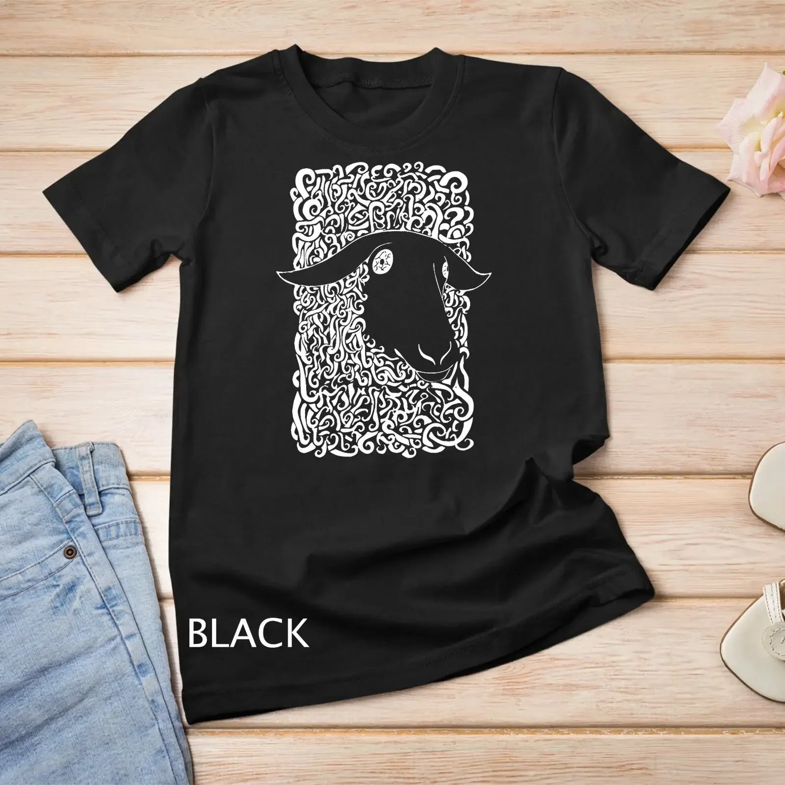 Фото Женская панк-футболка и винтажный топ Black Sheep в стиле уличной моды, мягкий, слегка комфортный, стильный, для повседневной носки №1
