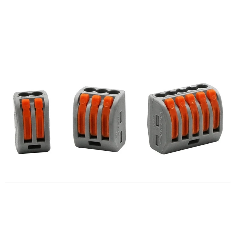 

2/3/5 Port Wire Connecter Lever Wire Nut Compact Push-in Wiring Terminal Block