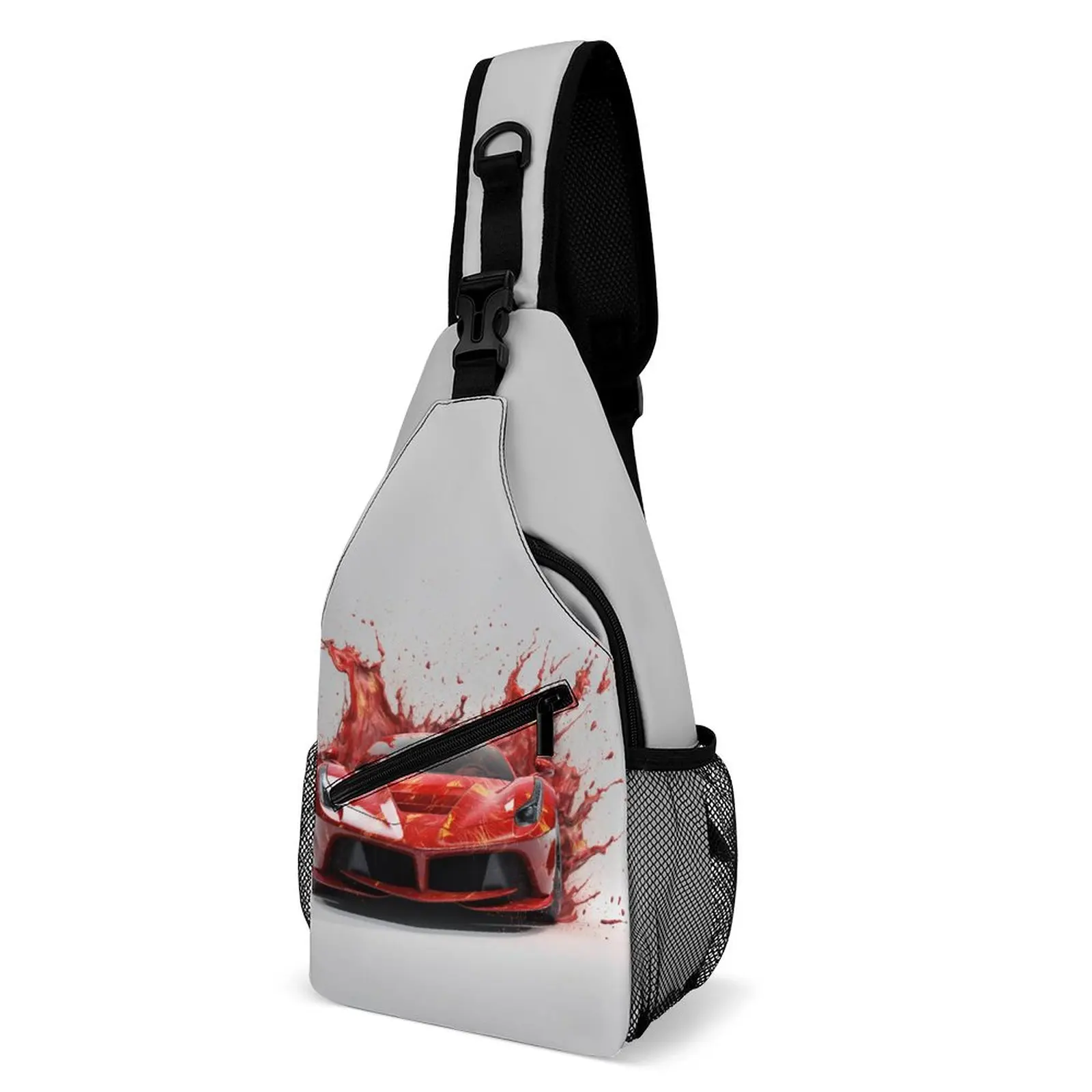 

Passionate Sports Car Chest Bags Liquid Splash Explosion Travel Shoulder Bag Streetwear Small Bag Business Running Sling Bags