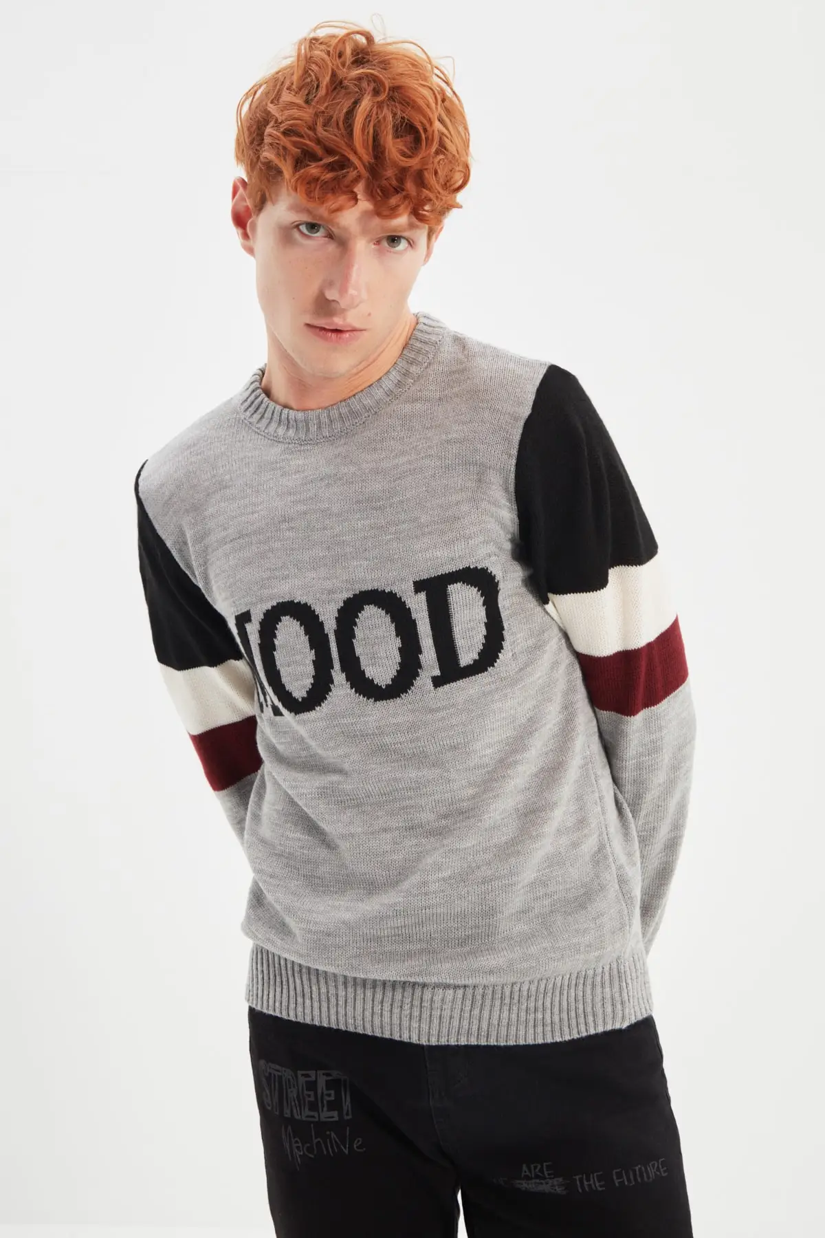 

Trendyol Male Bike Collar Slim Fit Knitwear Sweater TMNAW22KZ0767