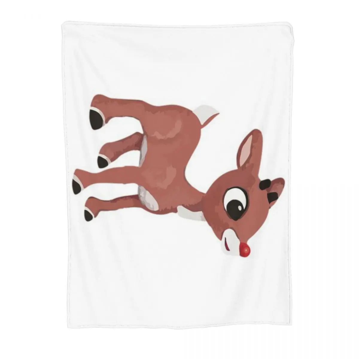 Классическая футболка Rudolph с красным оленем классическое ультрамягкое Флисовое