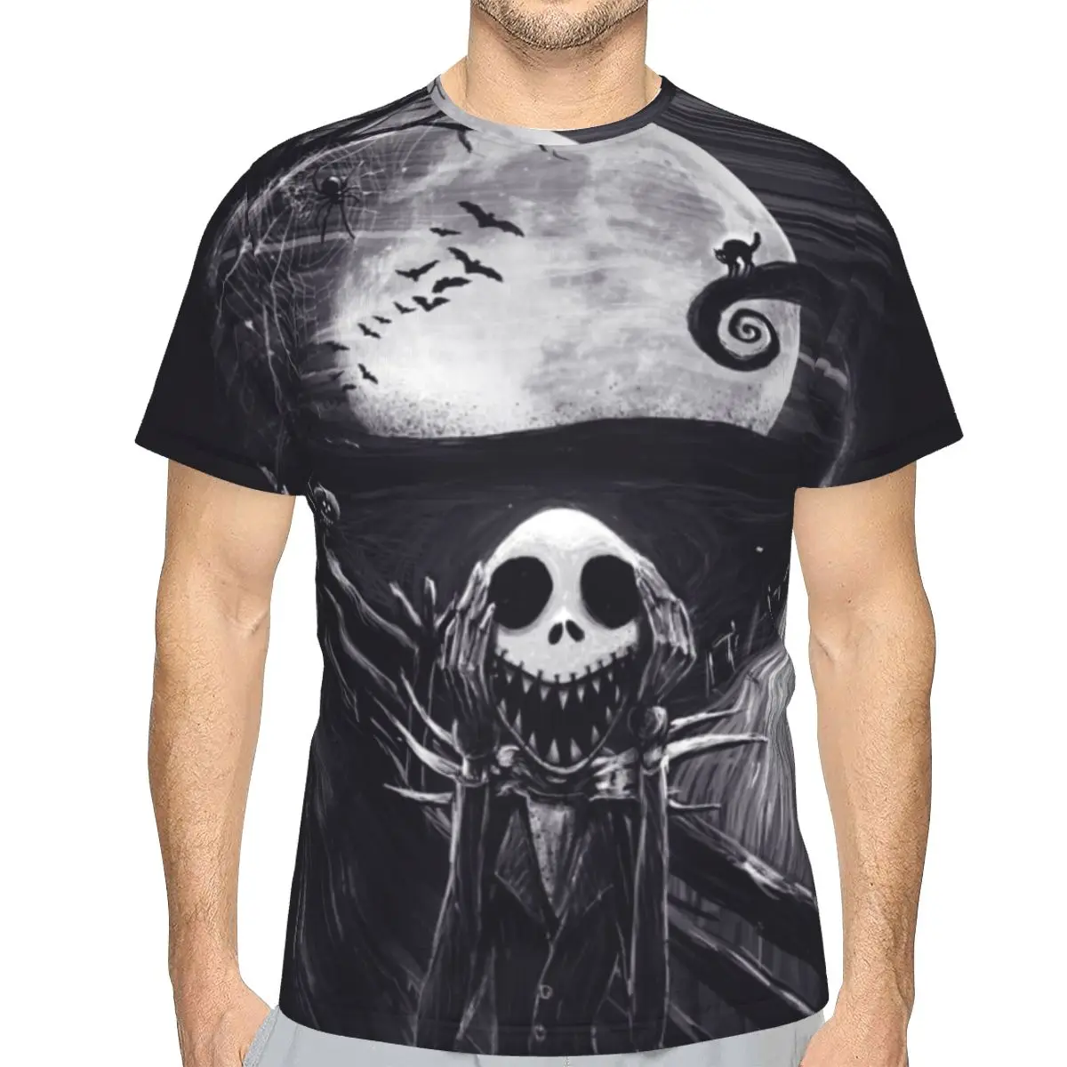 

Футболка мужская оверсайз из полиэстера с принтом «The Cry Before Christmas»