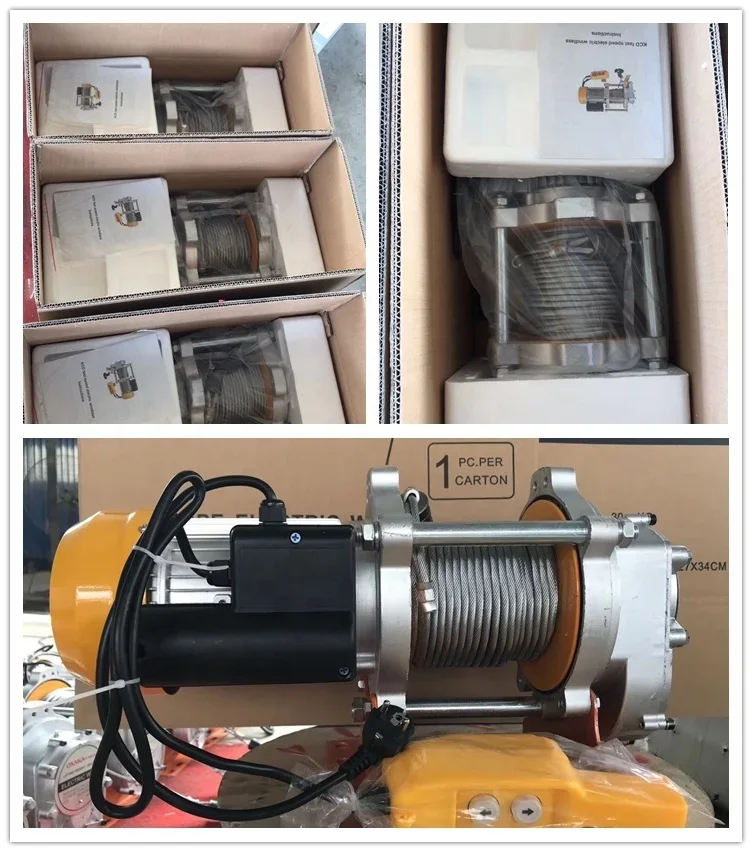 Vohoboo Новое поступление Kcd алюминиевый корпус тянущий трос электрическая лебедка