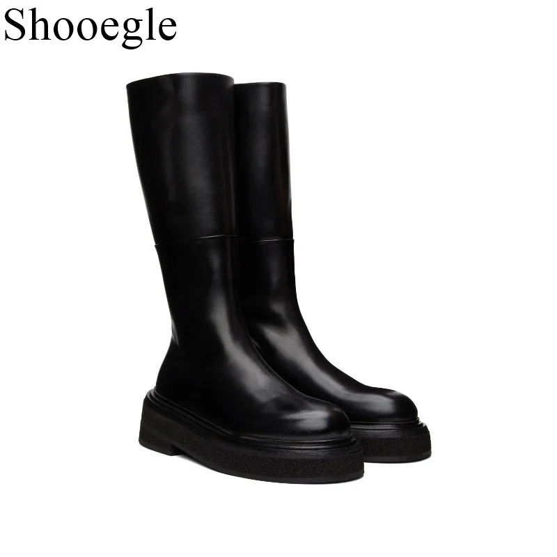 

New Arrival Men Black Shoes Winter Boots Retro Style Ankle Boots Zip Casual Boots Men's Shoes Wear-resistant