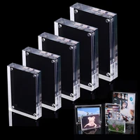 0 80 8cm thick acrylic photo frame double sided transparent poster show stand display photo frame price tag home desktop decor