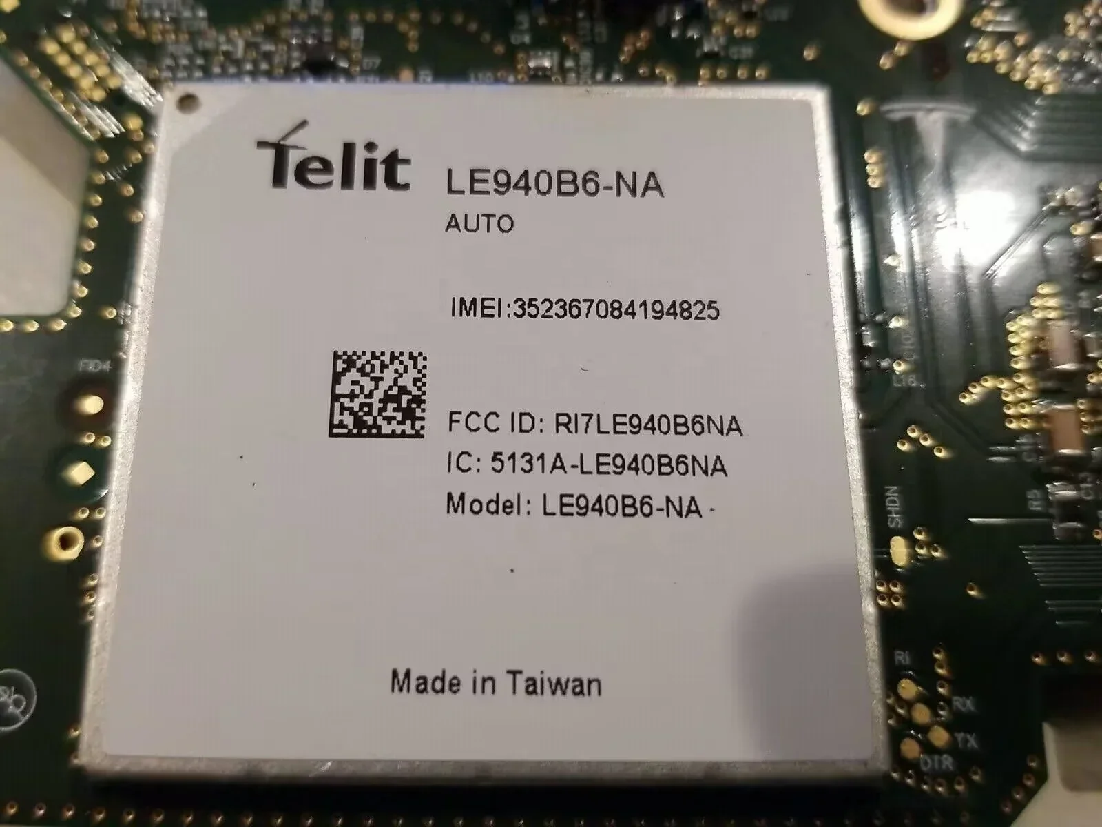 Карта подключения TELIT для модема 3 1120719-01-D LE940B6-RW/LE940B6-NA /LE940B6-CN
