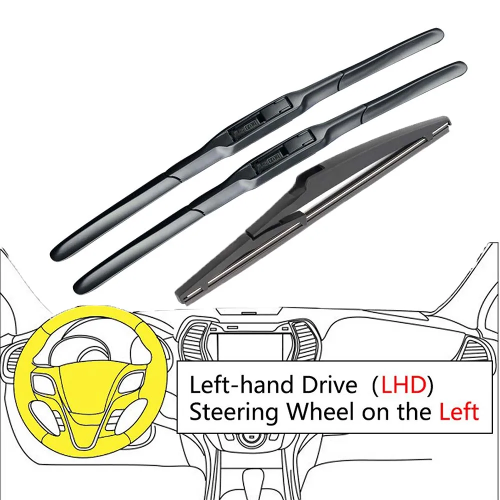 3 щетки стеклоочистителя автомобиля для Toyota RAV4 RAV 4 XA40 2013 2014 2015 2016 2017 2018, передние и задние дворники, автоаксессуары