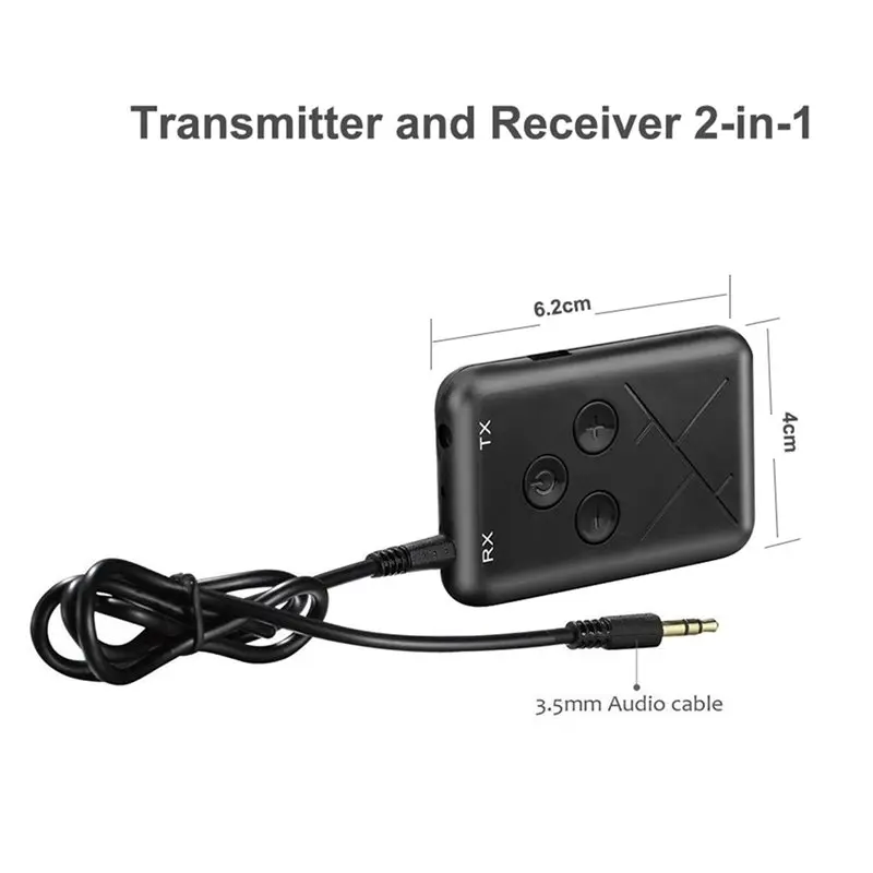 Стерео-аудиоприемник APTX Wireless Aux 2-в-1 с разъемом 3,5 мм и RCA, автомобильный адаптер-передатчик для ТВ и ПК, для акустических систем (art.: 3920dbbafa262) - 3920dbbafa262