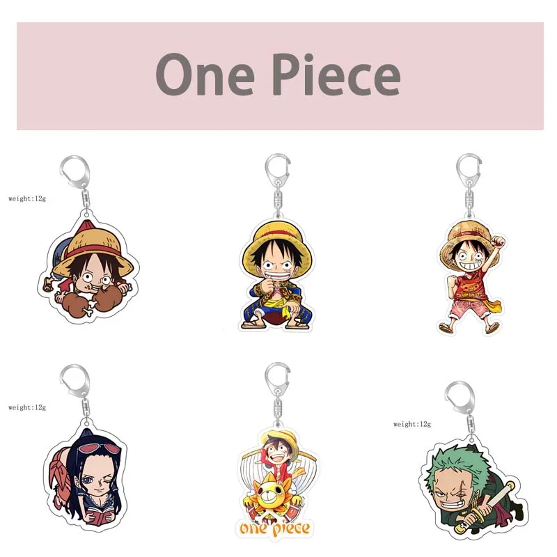 Цельный брелок для ключей Luffy, брелок для ключей ророноа, Зоро, нами, цепочка для ключей, акриловая подвеска для сумки, милые аксессуары для кошелька, очаровательный подарок для ребенка на день рождения