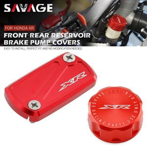 Front Rear Brake Reservoir Cover For HONDA XR650R 2000 XR250R XR400R 1996-2004 XR 650 400 250 Motorcycle Pump Oil Fluid Caps