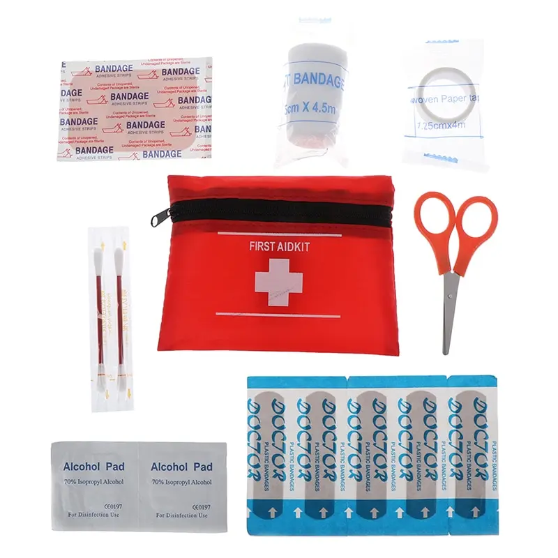 

1Set 8Types First Aid Emergency Survival Kit Home Travel Storage Bag In Car Outdoor Camping Dressing Wound Care Medical Supplies