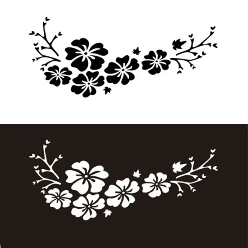

Car Flower Sticker Blossom Decor Car Styling Vinyl Decal Auto Body Window Bumper Motorcycle Stickers Decoration
