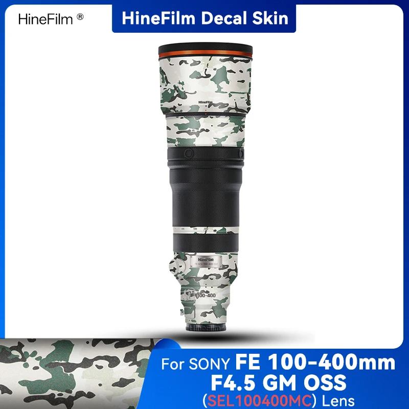 Фото Наклейка-скин Hinefilm для объектива Sony NEW FE100-400F4.5GM, защитная пленка для объектива Sony FE100-400 F4.5 GM OSS, наклейка-обертка 100-400 F4.5 №1