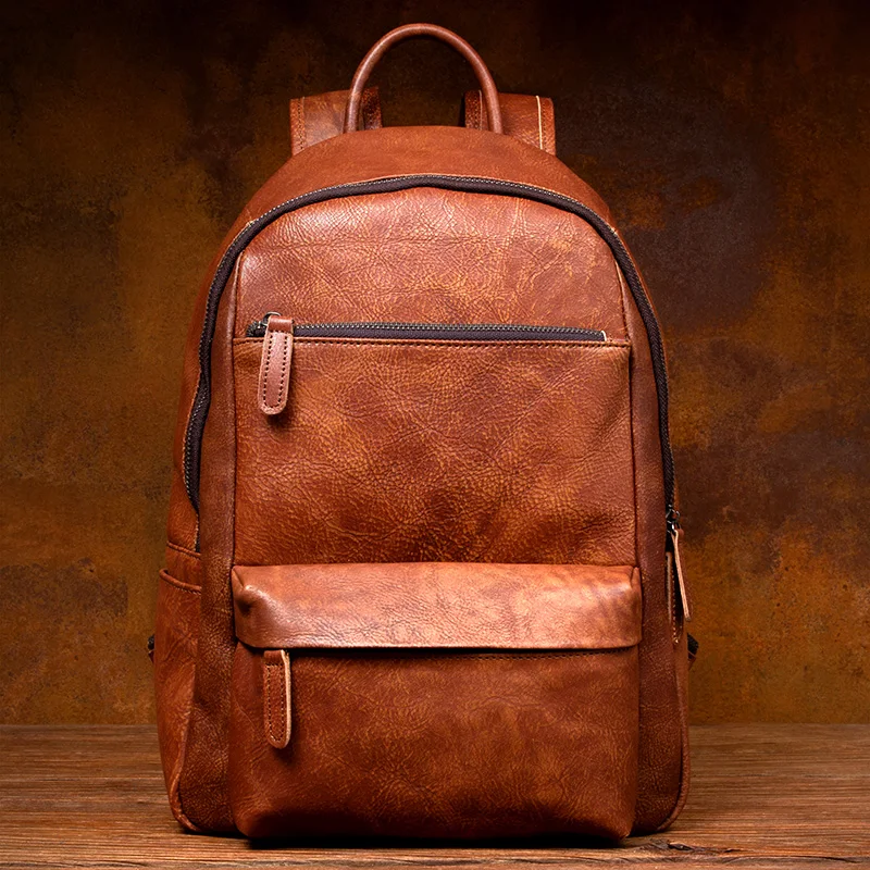 Роскошный дизайнерский винтажный дорожный рюкзак 2022 мягкий ручной работы из