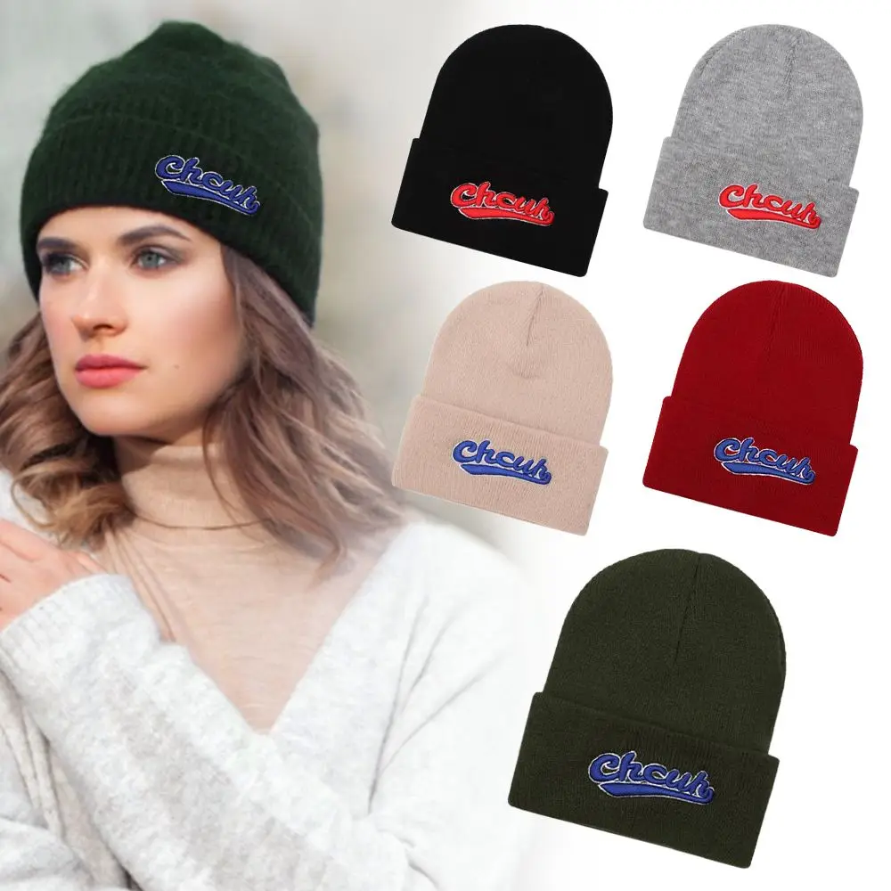 

Quality Ladies Casual Cap Woman/Men Embroidery Cute Winter Autumn Hats Warmer Bonnet Knitted Beanies Female Beanie Caps