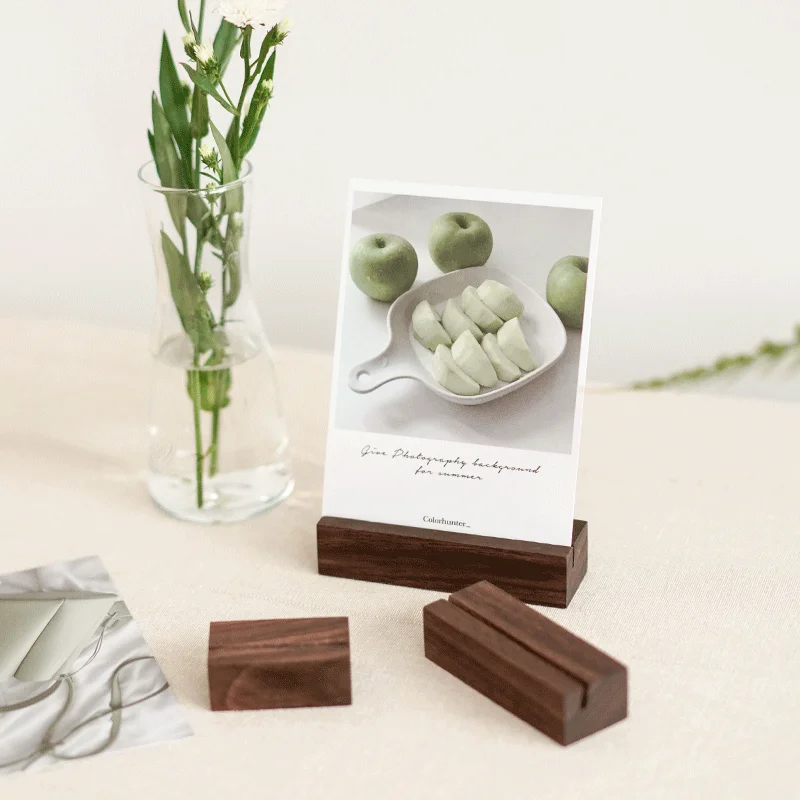 Грецкий орех зажим для банкнот бумаги карты основа открытки отеля |