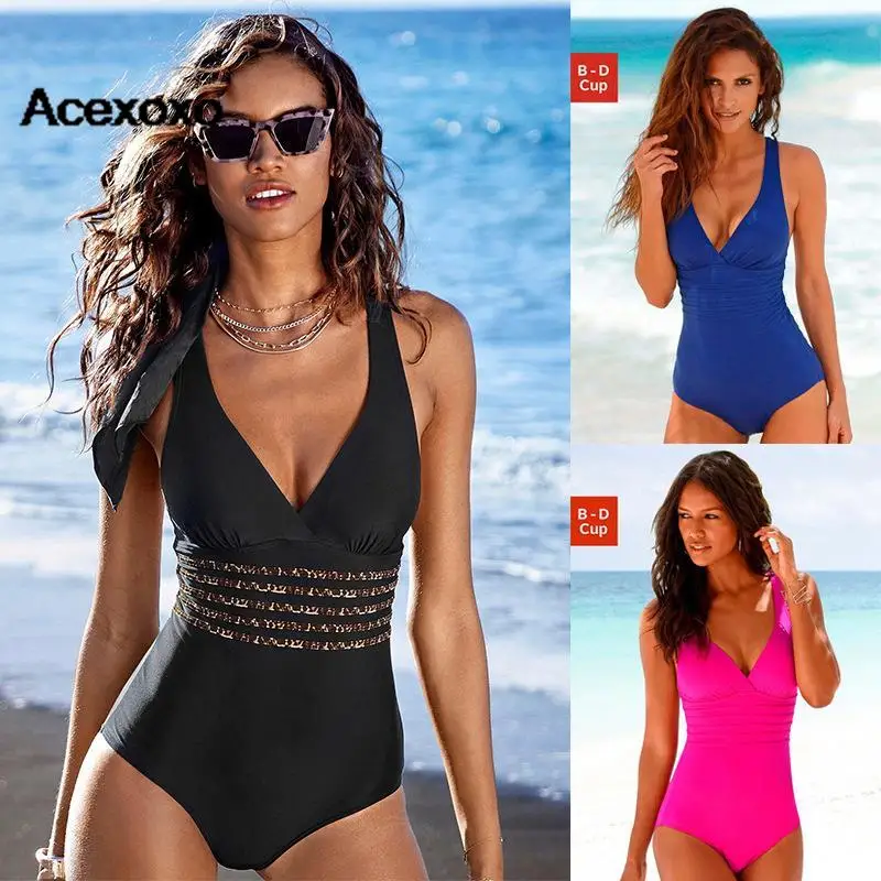 

The new swimsuit amazon 2023 pure colors cross line, backless Europe and the United States foreign trade swimsuit leopard print