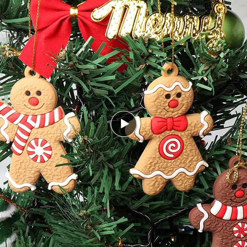 

/set Christmas Pendant & Drop Ornaments Gingerbread Man Christmas Tree Hanging Pendant Xmas Tree Decor Ornament