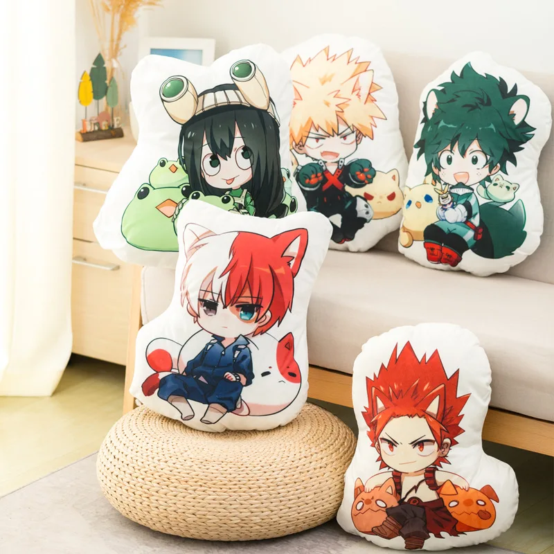 

New 50cm My Hero Academia Anime Plushie Cushion Pillow Boku Yoh Asakura Katsuki Bakugo Shoto Toooroki Pillow Cartoon Stuffed Toy