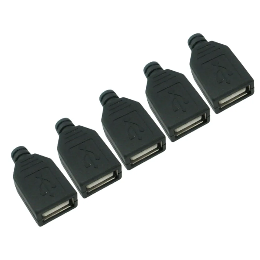 

5 шт., розетка для зарядного устройства, USB, 4P, 5 В