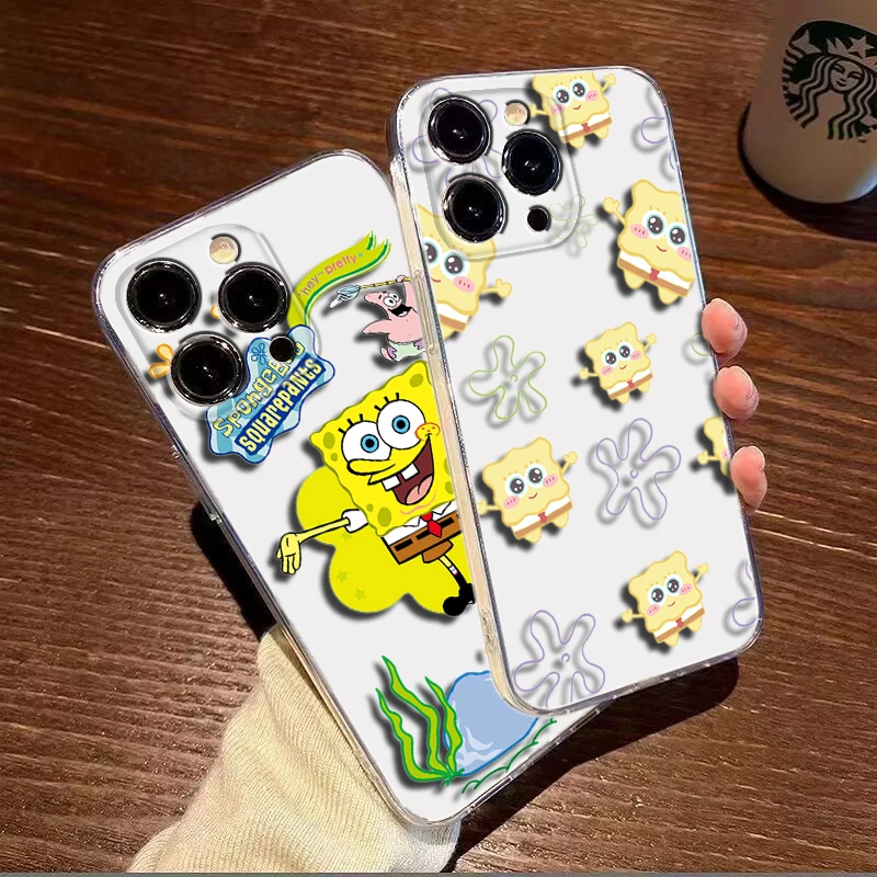 Мягкий чехол R1 Spongebob для Samsung S8 S9 S10 S10E S20 FE S21 Plus Ultra S30 Note 10 20 8 9 M33 M52 M53