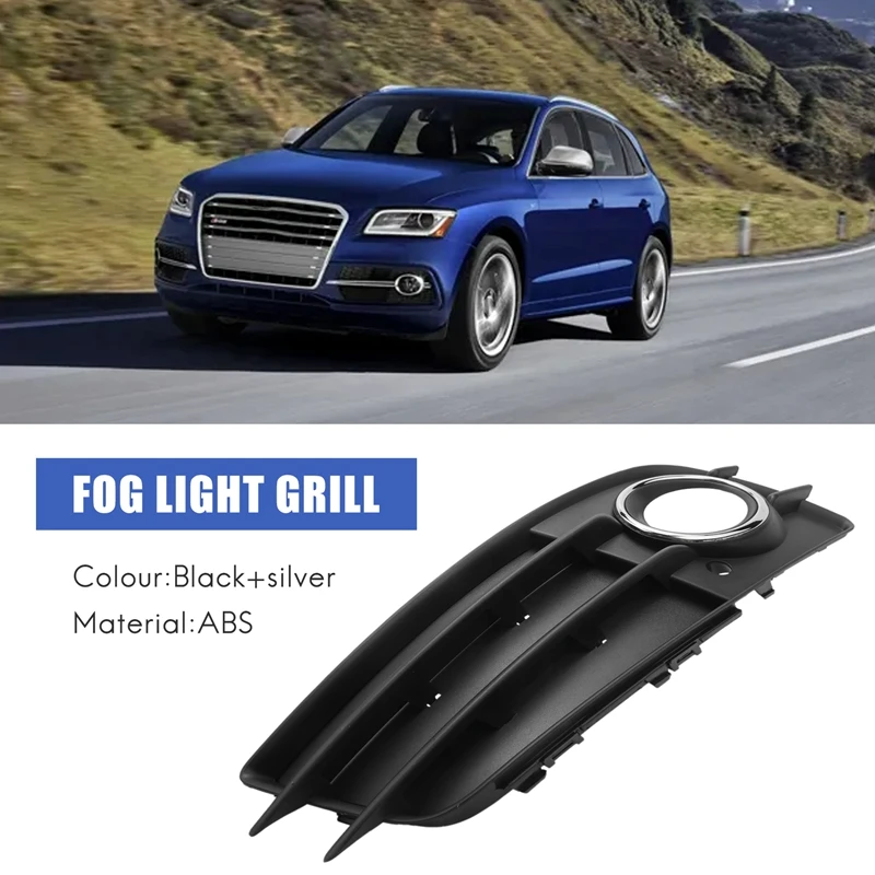 Левая сторона матовая черная противотуманная фара решетка хромированное кольцо