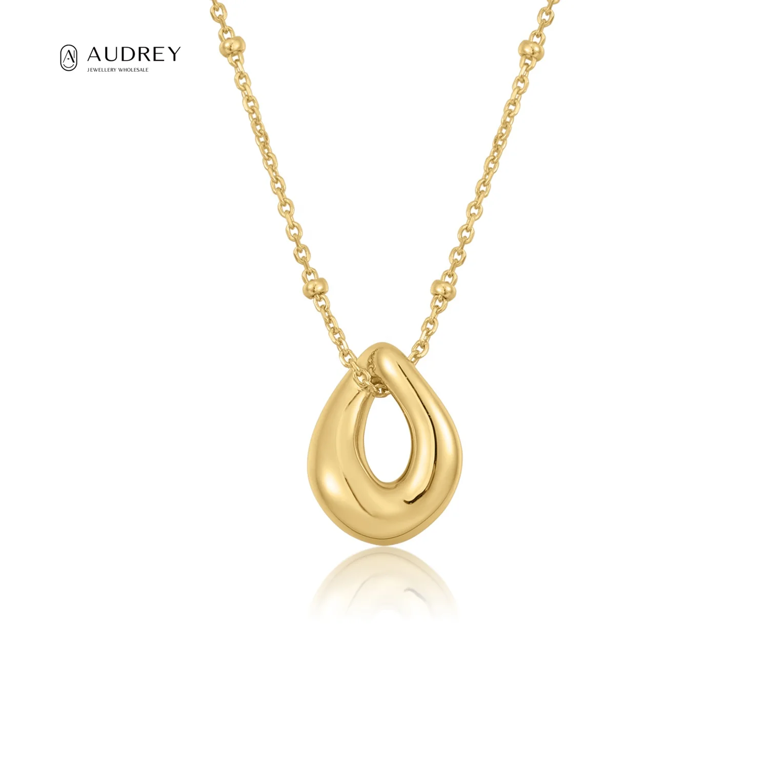 

Audrey Fine Jewelry 14k Gold Plated Vermeil Jewelry 925 Sterling Silver Women Fine Jewelry Kolye Necklace Colar