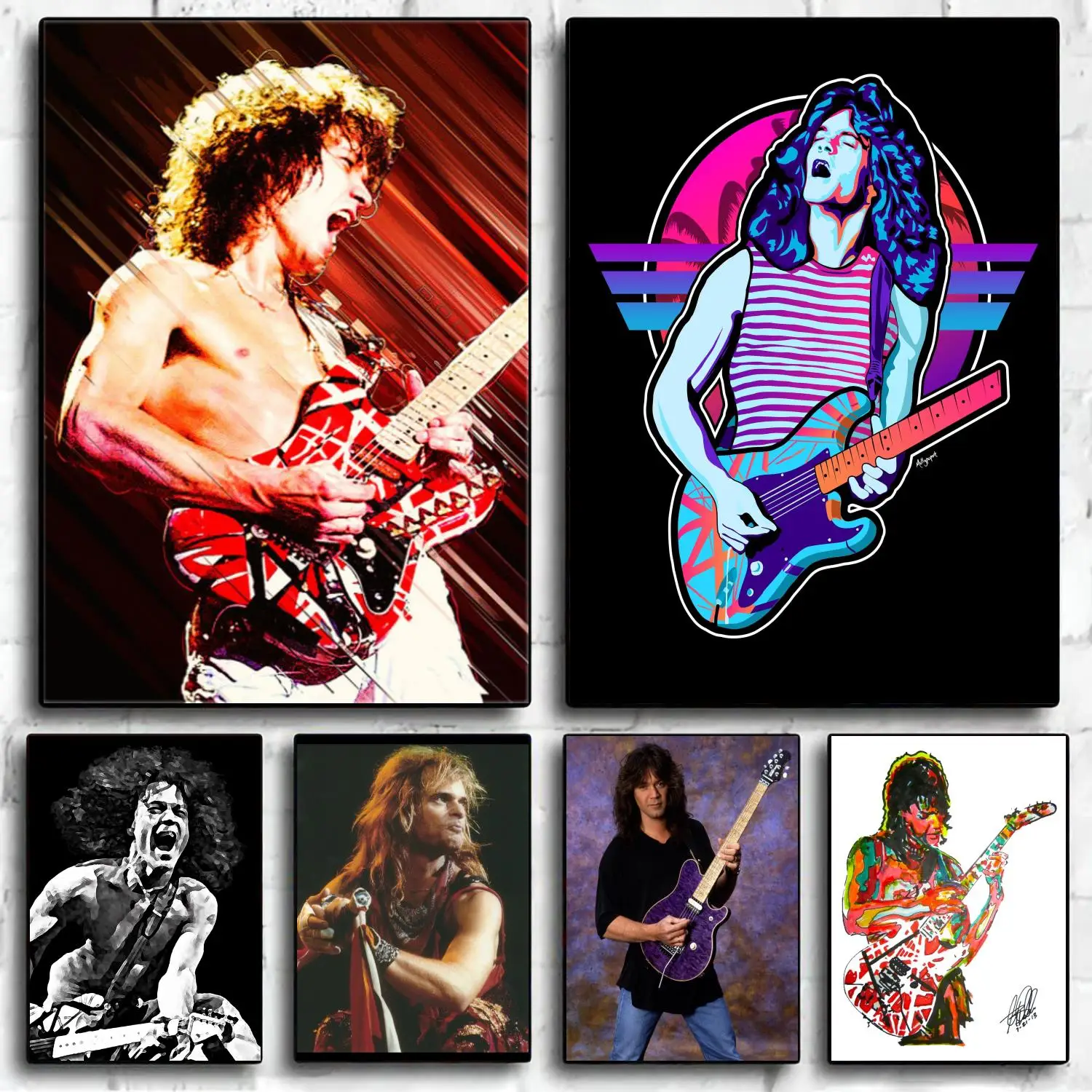 Декоративный художественный плакат Эдди ван Халена настенный