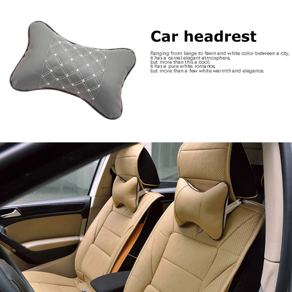 

Universal Soft Car Headrest PU Leather Automobiles Seat Head Support Cushion Neck Protector Pillows For Head Pain Relief